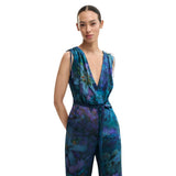Desigual Blue Viscose Jumpsuit