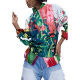 Desigual Red Marabou Sweatshirt