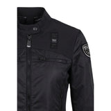 Blauer Black Polyamide Biker Jacket