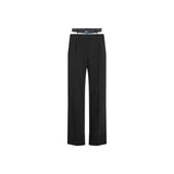 Karl Lagerfeld Black Polyester Casual Pants