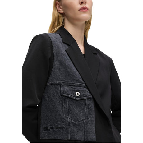 Karl Lagerfeld Black Polyester Blazer