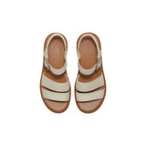 Timberland Beige Leather Platform Sandals