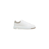 Armani Exchange Cream Leather Low Top Sneakers
