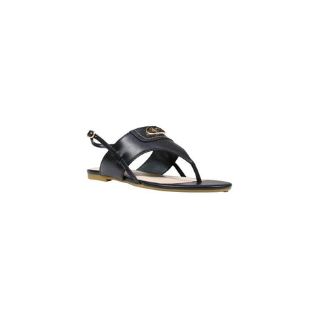 Liu Jo Black Leather Flat Sandals