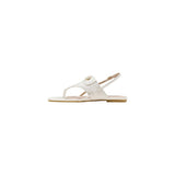 Liu Jo White Leather Flat Sandals