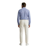 Borghese White Linen Casual Pants