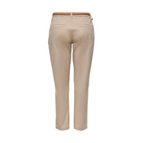 Jacqueline De Yong Beige Cotton Chino Pants