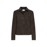 Jacqueline De Yong Brown Polyester Full-Length Jacket