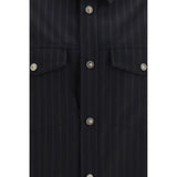 Versace Black Wool Oves Aries Shirt