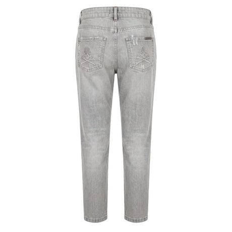 Philipp Plein Grey Fabric Women Jeans