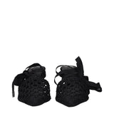 Jacquemus Black Fabric Strap-On Sandals