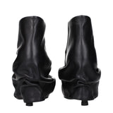 The Attico Black Leather Ankle Boots