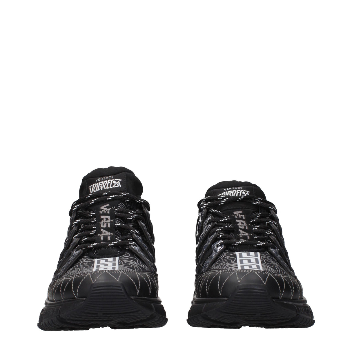 Versace Black Fabric Athletic Sneakers