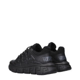 Versace Black Fabric Athletic Sneakers