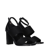 Max Mara Black Fabric Platform Sandals