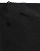 Dolce & Gabbana Black Silk Square Handerkerchief Pocket Scarf