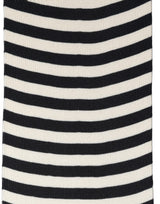 Dolce & Gabbana Black White Stripes Silk Knitted Shawl Scarf