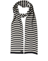 Dolce & Gabbana Black White Stripes Silk Knitted Shawl Scarf