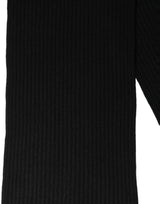 Dolce & Gabbana Men Black Wool Knitted Neck Shawl Scarf