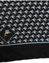 Dolce & Gabbana Black Silk Geometric Handkerchief Pocket Scarf