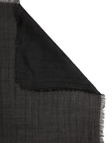 Dolce & Gabbana Black Silk Wool Fringed Men Lace Stole Scarf