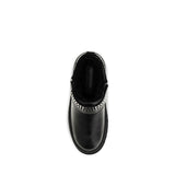PINKO Black Calf Leather Bos Taurus Clogs