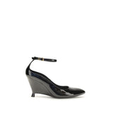 PINKO Black Calf Leather Bos Taurus Platform Pumps