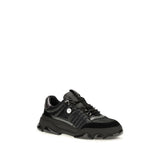 PINKO Black Calf Leather Bos Taurus Chunky Sneakers