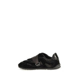 PINKO Black Suede Leather Athletic Sneakers