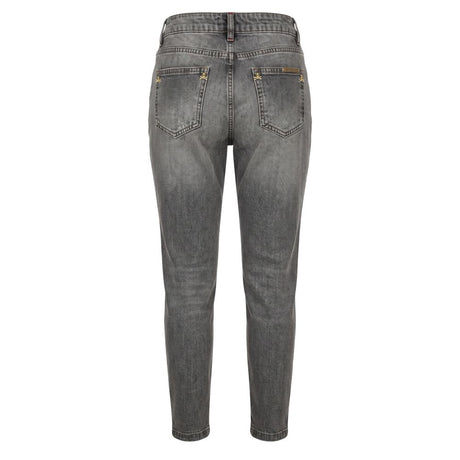 Philipp Plein Grey Cotton Women Jeans