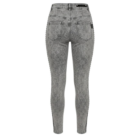 Philipp Plein Grey Cotton Women Pants