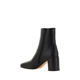 MM6 Black Lamb Ovis Aries Ankle Boots