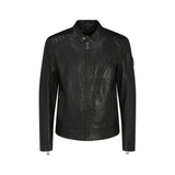 Belstaff Black Lamb Ovis Aries Leather Jacket