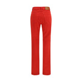 Chloé Red Cotton Casual Pants