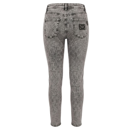 Philipp Plein Grey Cotton Women Jeans