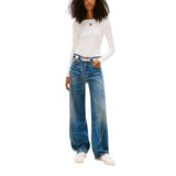 Tommy Hilfiger Jeans White Recycled Cotton Long Sleeve T-Shirt