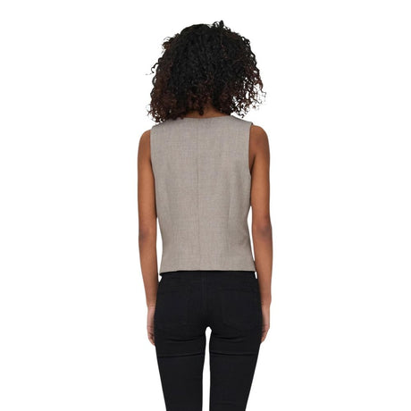 Only Beige Polyester Waistcoat