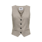 Only Beige Polyester Waistcoat