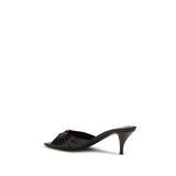 Saint Laurent Black Calf Leather Bos Taurus Sandals