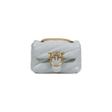 PINKO Gray Leather Handbag