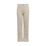 Only Beige Cotton Mom Jeans