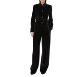 Max Mara Black Cotton Casual Pants