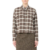 Max Mara Brown Cotton Pattern Shirt