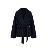 Max Mara Blue Virgin Wool Coat