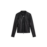 Desigual Black Polyester Leather Jacket