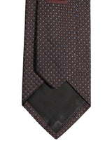 Dolce & Gabbana Men Brown Geometric Silk Adjustable Tied Necktie Tie