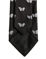 Dolce & Gabbana Men Black Silk Butterfly Adjustable Tied Necktie Tie