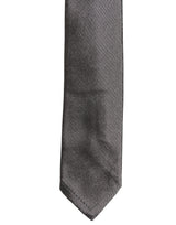 Dolce & Gabbana Black Woven 100% Silk Adjustable Necktie Accessory Tie