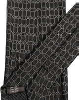 Dolce & Gabbana Dark Gray Silk DG Monogram Adjustable Tied Necktie Tie