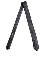 Dolce & Gabbana Dark Blue Silk Paisley Adjustable Tied Men Necktie Tie